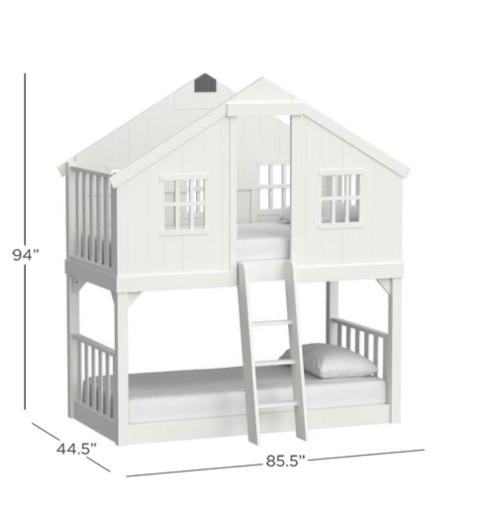 Pottery Barn Kids Tree House Twin-Over-Twin Bunk