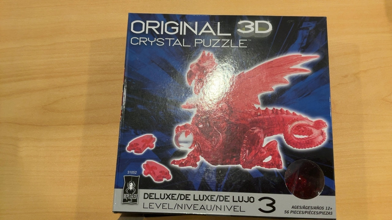  BePuzzled Red Dragon Deluxe 3D Crystal Puzzle