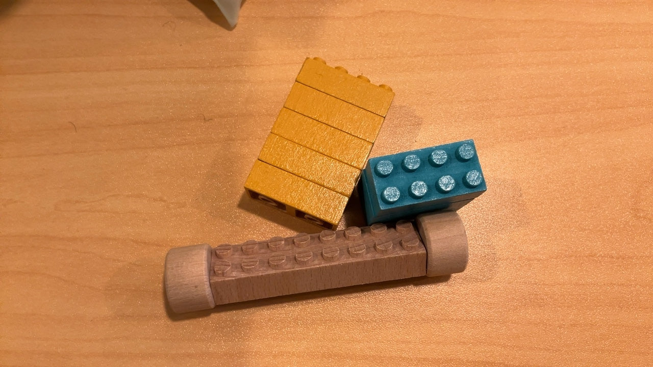 Once Kids Customizable Natural Wooden Bricks Toy