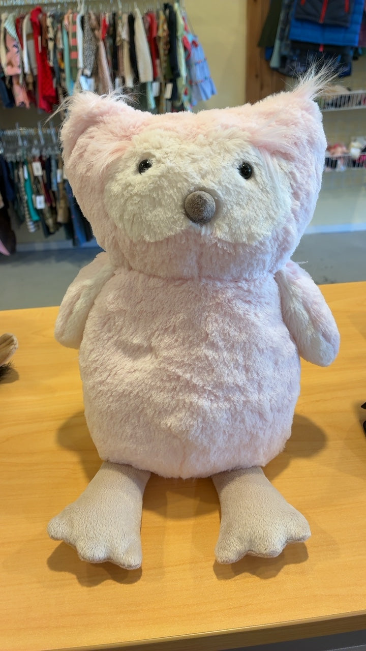 Pottery Barn Kids Pink Owl plush lovey stuffed animal toy