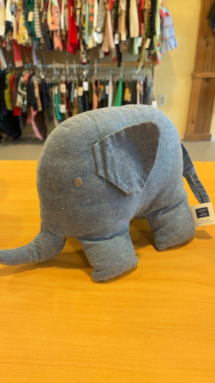 Janie and Jack Blue Elephant Baby Rattle Stuffed Animal