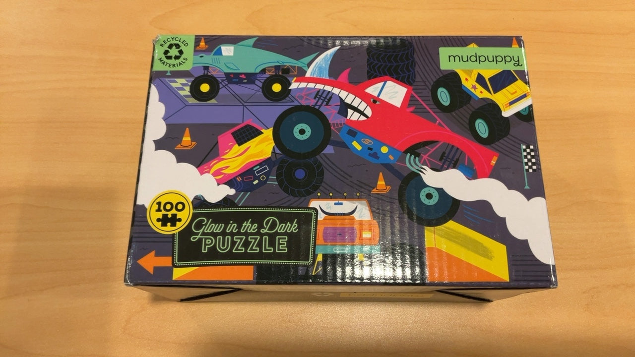 Mudpuppy Monster Trucks 100 Piece Glow in the Dark Puzzle