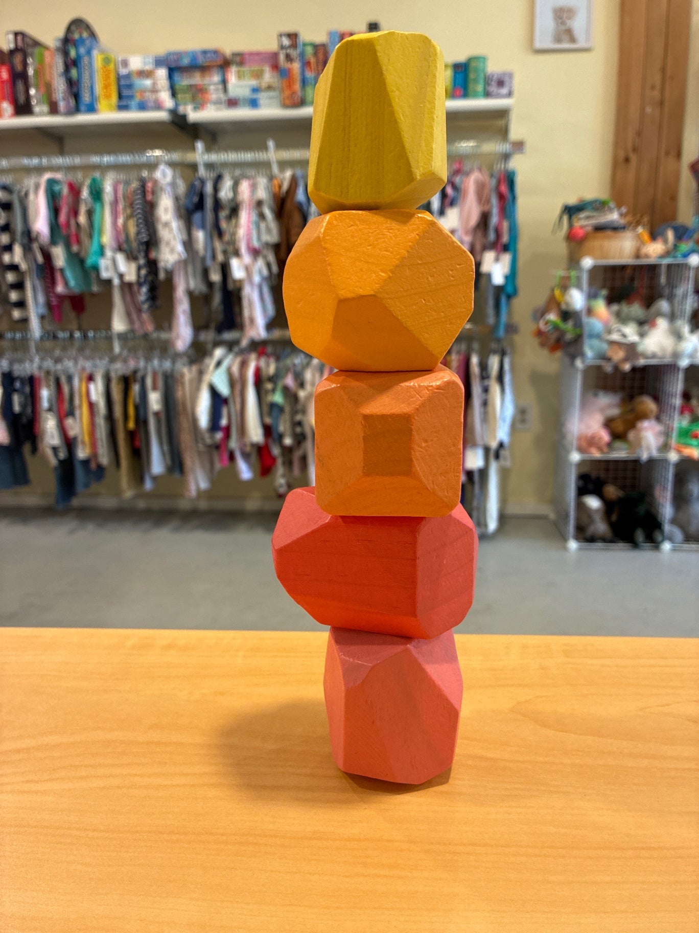 Lovevery Solid Wood Stacking Boulders