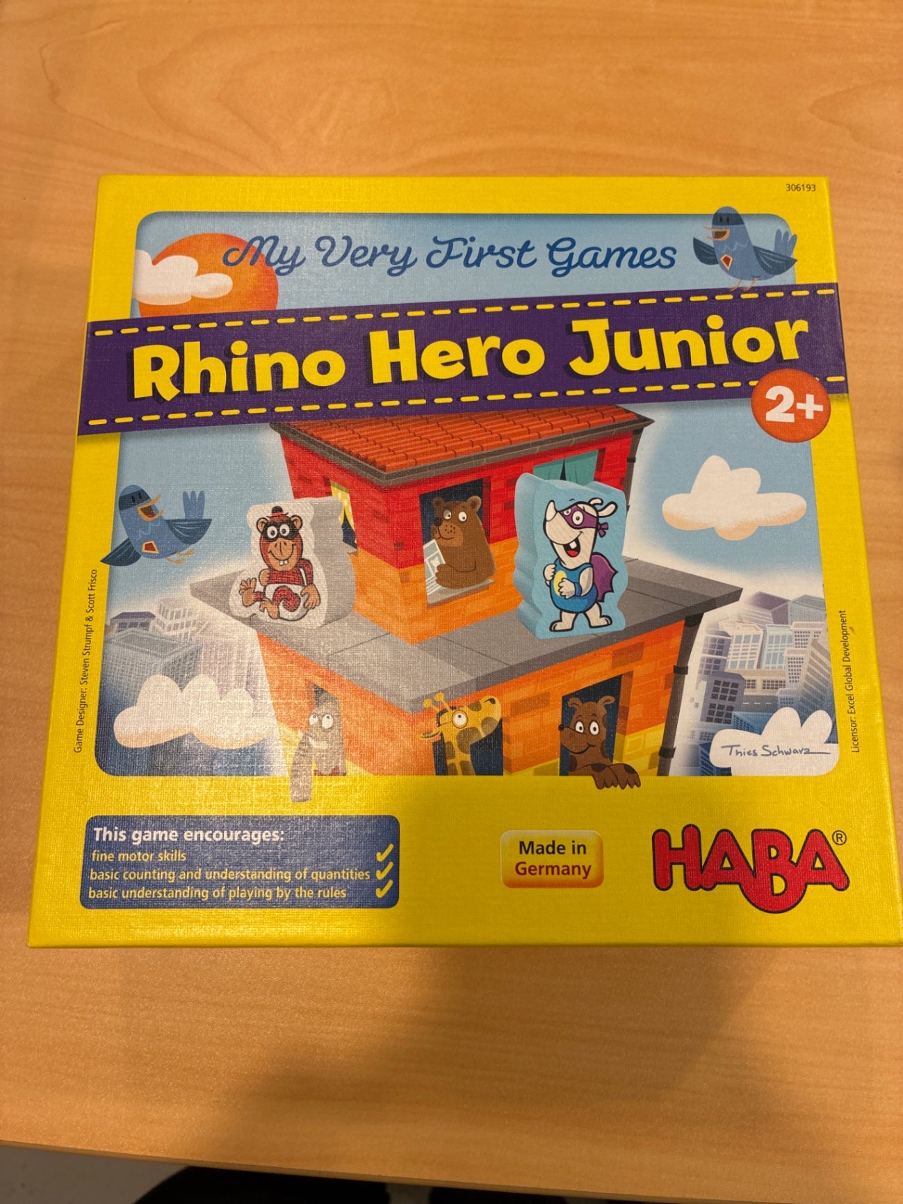 HABA | Rhino Hero Jr. Board Game