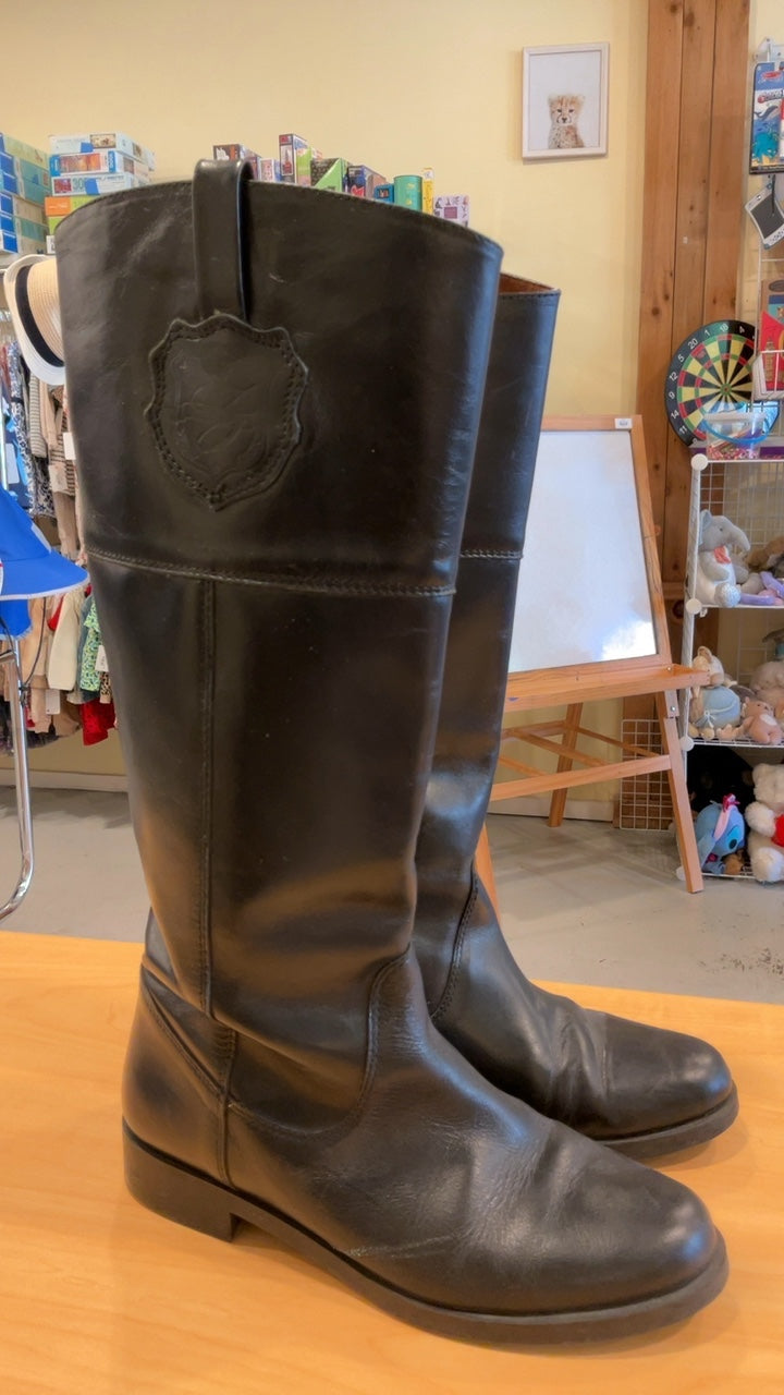 Genuine Leather Zara Girls Jockey Boots | Size 6.5