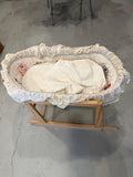 Moses Basket, Stand, and Sheets