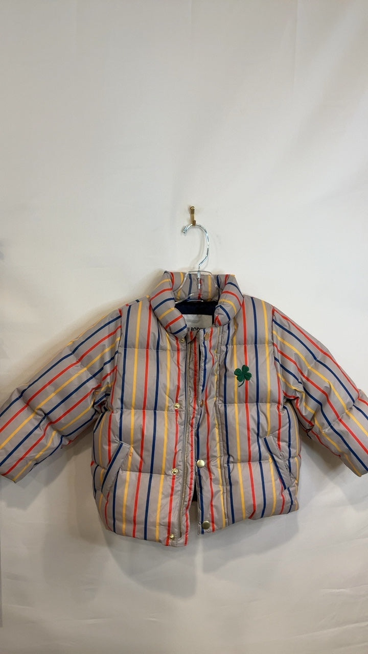 Mini Rodini Clover Stripe Citypuffer Jacket [AS IS] | Size 3T