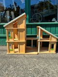 PlanToys | Chalet Dollhouse Bundle (House, Family, Pets + 4 Rooms of Furniture)