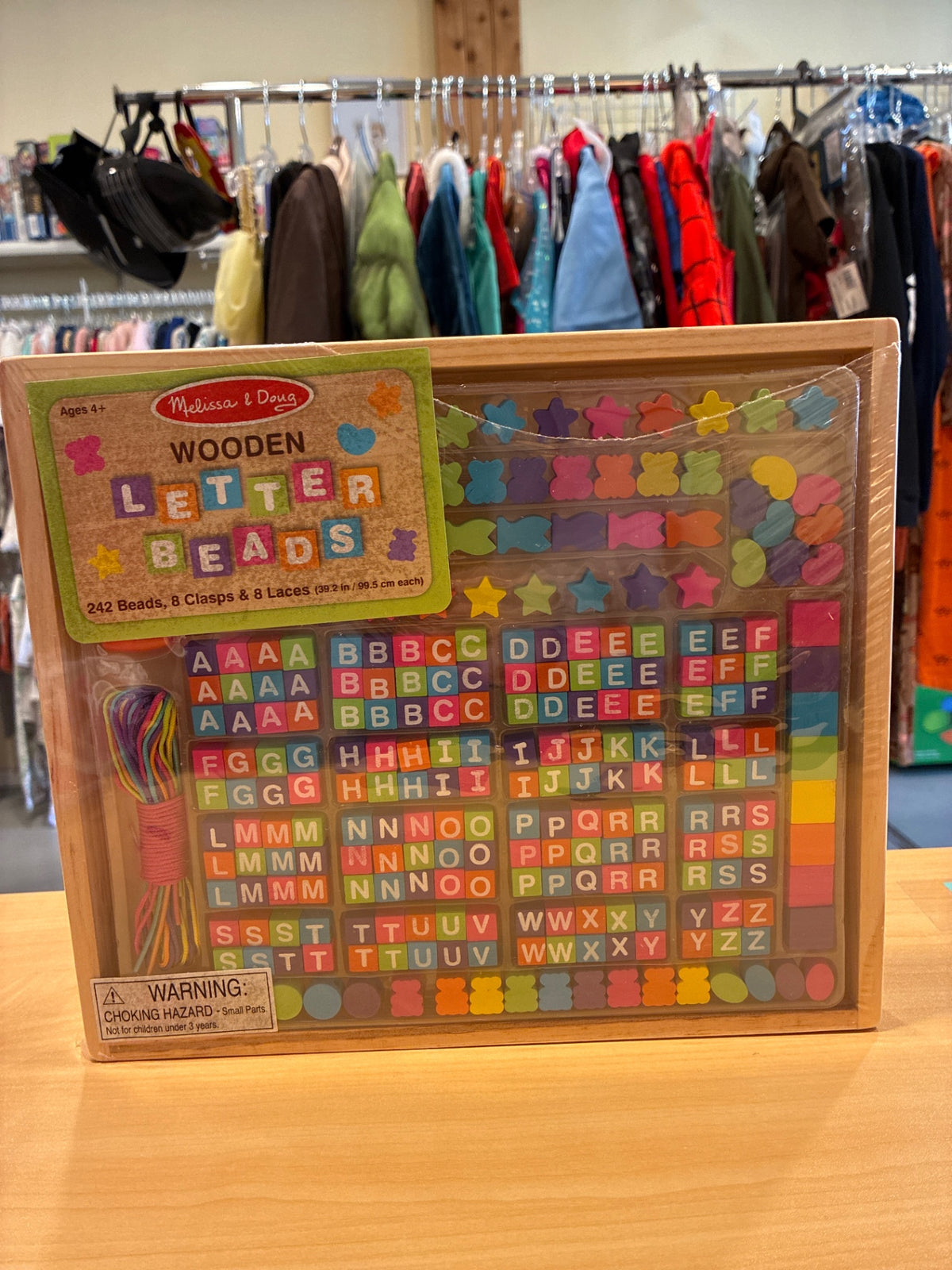 Melissa & Doug | Wooden Letter Beads NIB