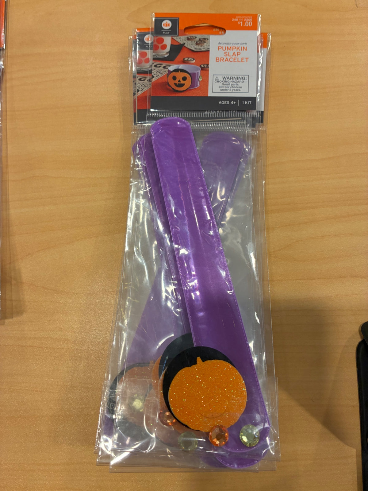 Decorate Your Own Pumpkin Slap Bracelet