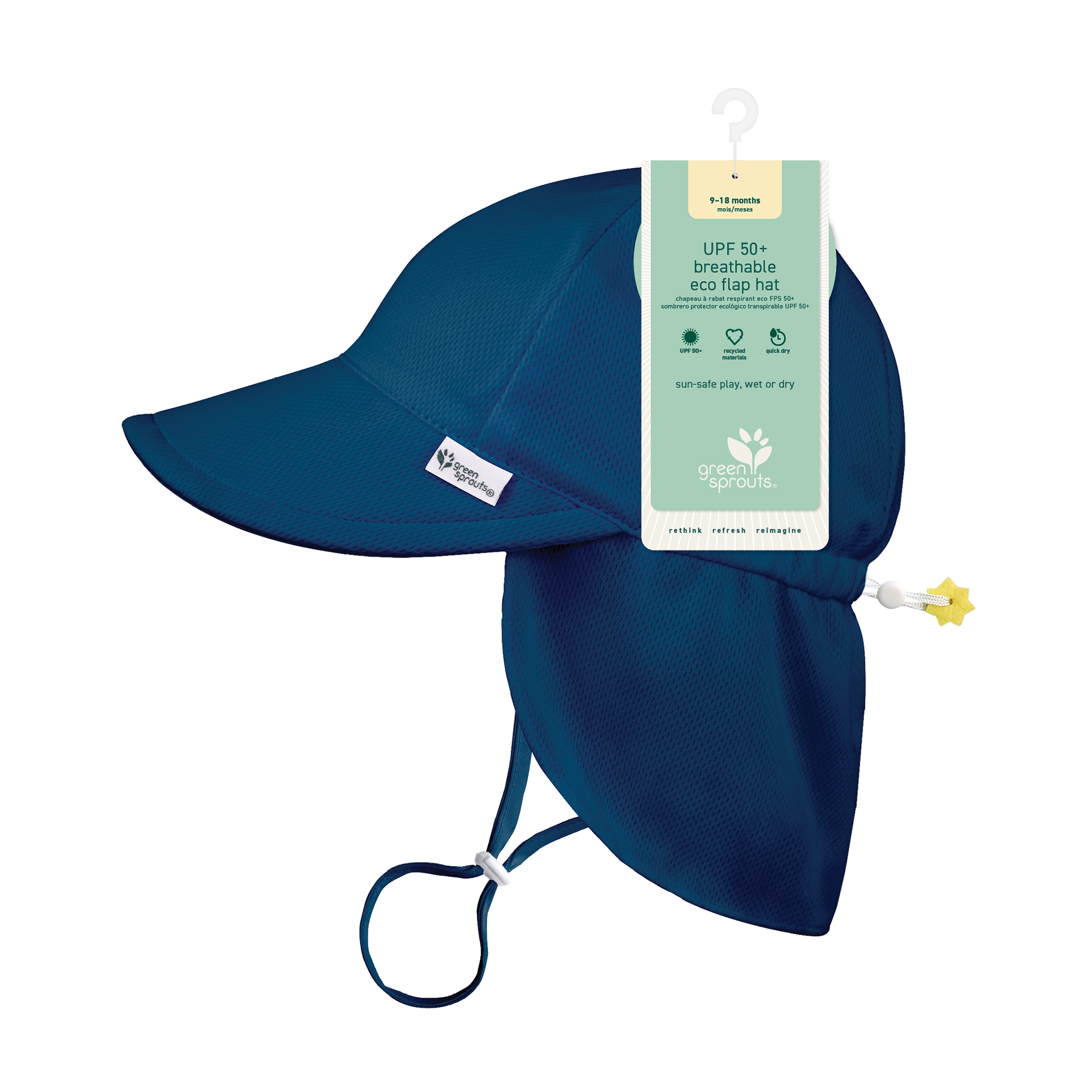UPF 50+ Breathable Eco Flap Hat